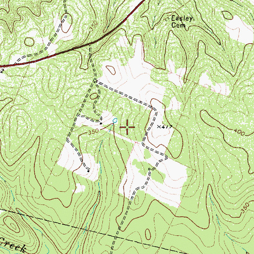 Topographic Map of Easley Chapel, TX