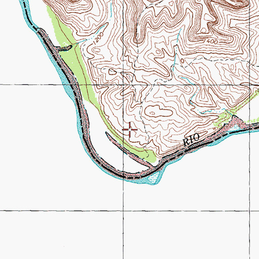 Topographic Map of Cave Crossing, TX
