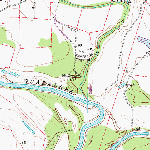 Topographic Map of McCrabb Cemetery, TX