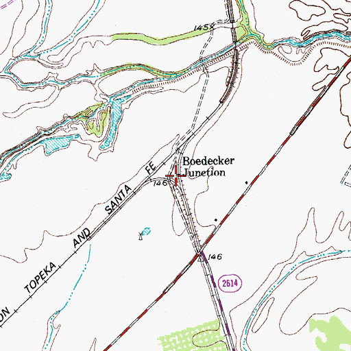 Topographic Map of Boedecker Junction, TX