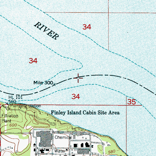 Topographic Map of Byrd Island Bar, AL
