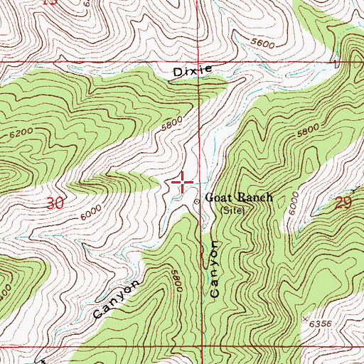 Topographic Map of Wildcat Canyon, AZ