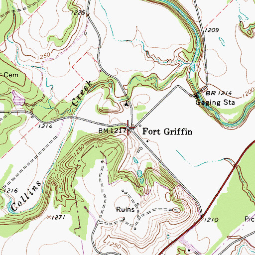 Fort griffin texas map