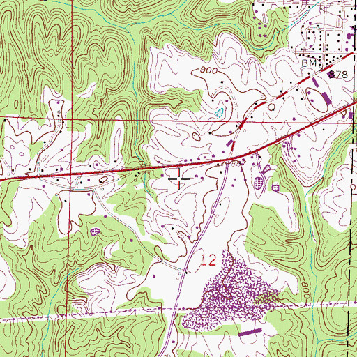 Topographic Map of Grace Church, AL