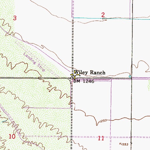 Topographic Map of Wiley Ranch, AZ