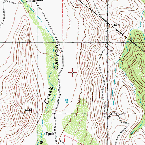 Topographic Map of Old Oscar Nance Place, TX