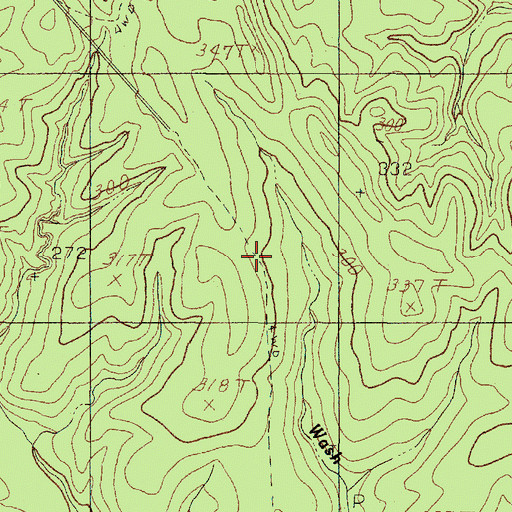 Topographic Map of Turkey Hill Wilderness, TX