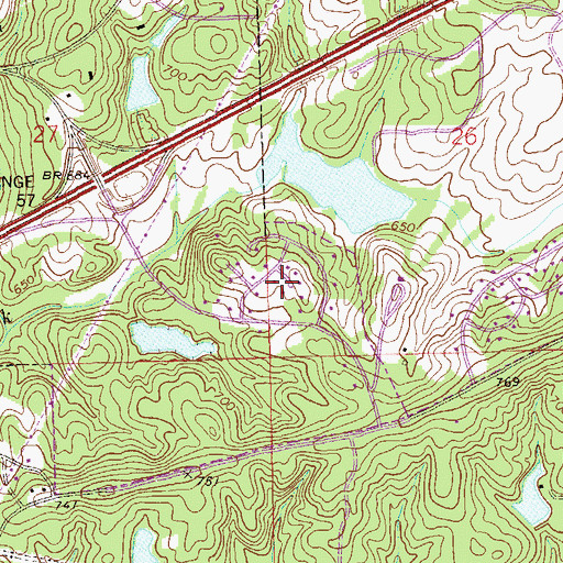Topographic Map of Bent Creek, AL