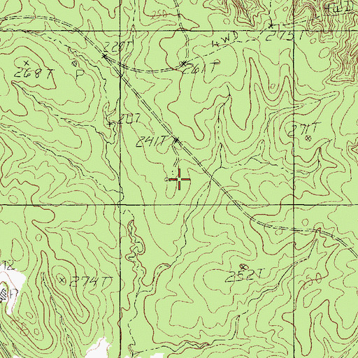 Topographic Map of Bennetts Cemetery, TX