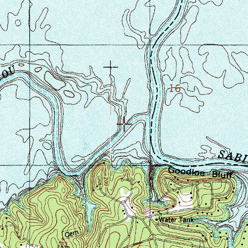 Topographic Map of Carrice Creek, TX