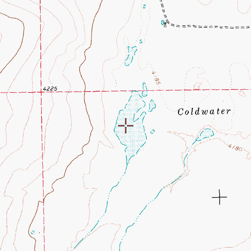 Topographic Map of Coldwater Lakes, TX