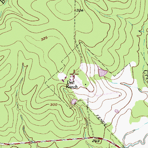 Topographic Map of Dell Ranch, TX