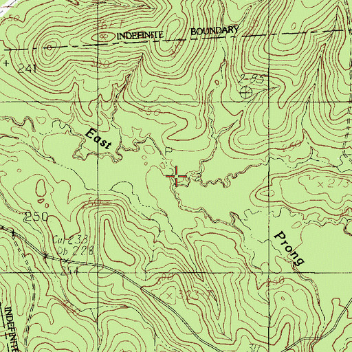 Topographic Map of Dinkhorse Branch, TX