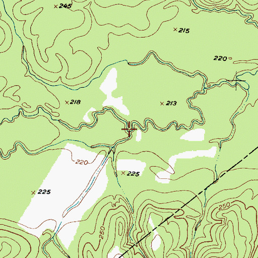 Topographic Map of Garrison Creek, TX
