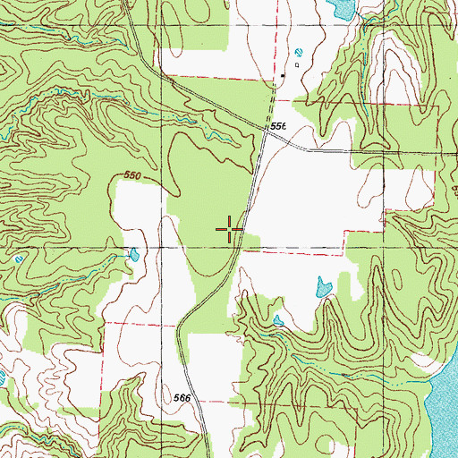 Topographic Map of Green Chapel School, TX