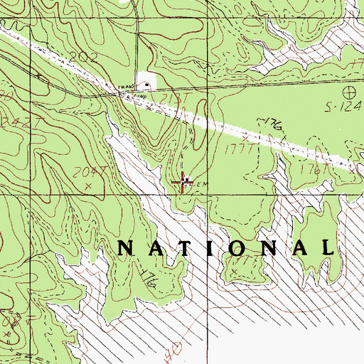 Topographic Map of Harvey Cemetery, TX