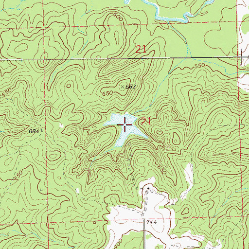 Topographic Map of Little and Stuckys Lake, AL