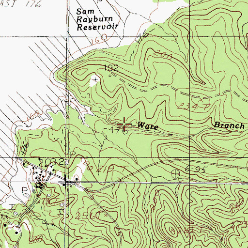 Topographic Map of Little Creek, TX