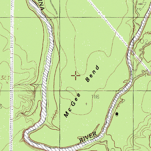 Topographic Map of McGee Bend, TX