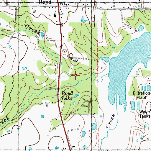 Topographic Map of Sand Creek, TX
