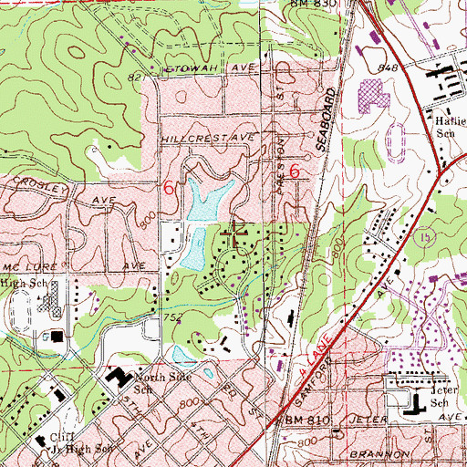 Topographic Map of Rocky Brook, AL