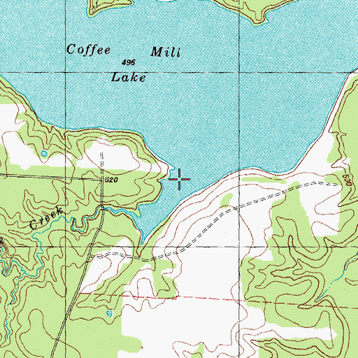 Topographic Map of Spoonamore Creek, TX
