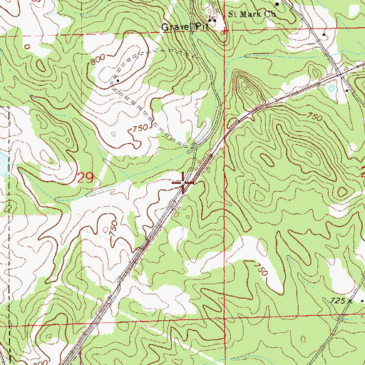 Topographic Map of Rough and Ready (historical), AL