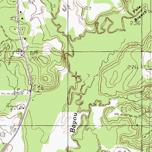 Topographic Map of Venado Creek, TX