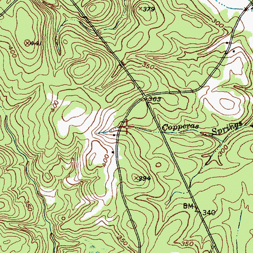 Topographic Map of Copperas Spring School (historical), TX