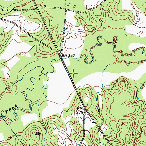 Topographic Map of Old Patton Cemetery, TX