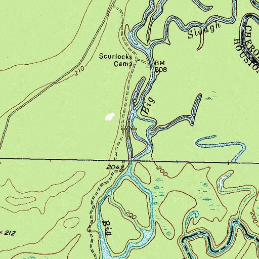 Topographic Map of Pole Crossing, TX
