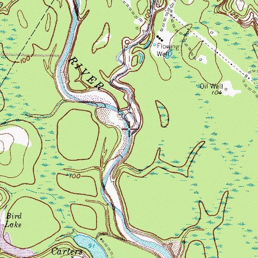 Topographic Map of Crystal Creek, TX
