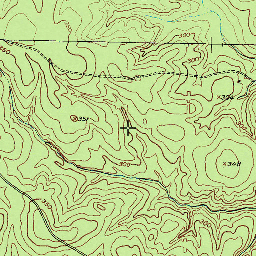 Topographic Map of Pond Camp, TX