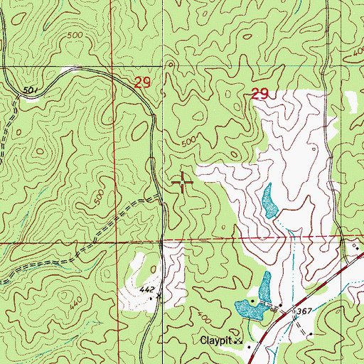Topographic Map of Cahaba Wildlife Management Area Headquarters, AL