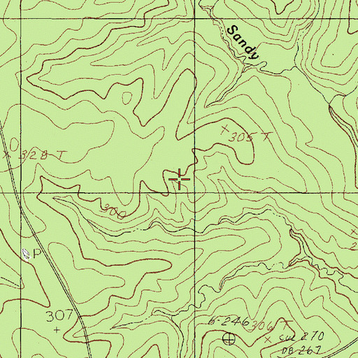 Topographic Map of Bannister Wildlife Management Area, TX