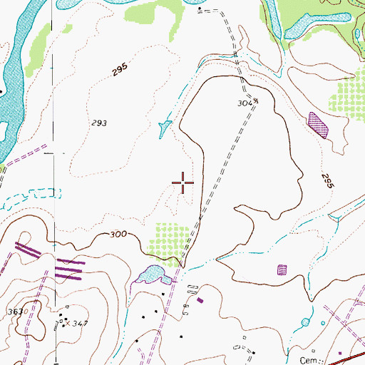 Topographic Map of Gonzales County, TX