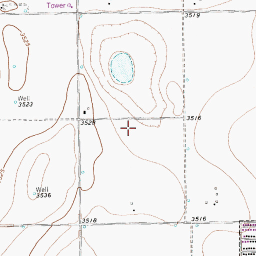 Topographic Map of Hockley County, TX