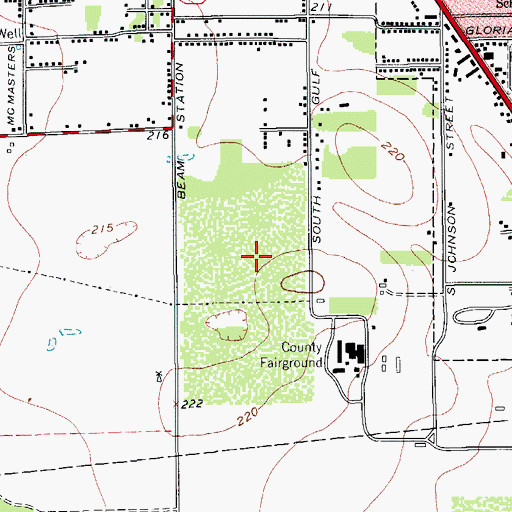 Topographic Map of Jim Wells County, TX