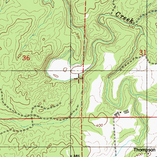 Topographic Map of Smith and Thomas Mill (historical), AL