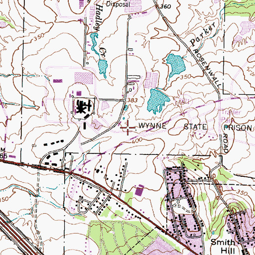 Topographic Map of Walker County, TX