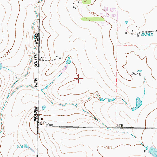 Topographic Map of Waller County, TX
