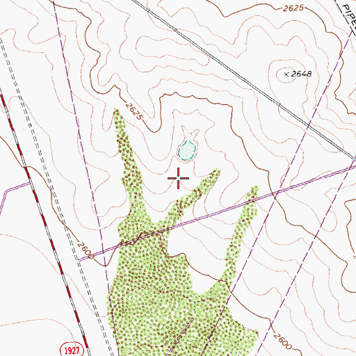 Topographic Map of Ward County, TX