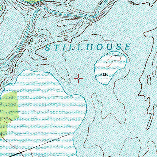 Topographic Map of Stillhouse Hollow Lake, TX