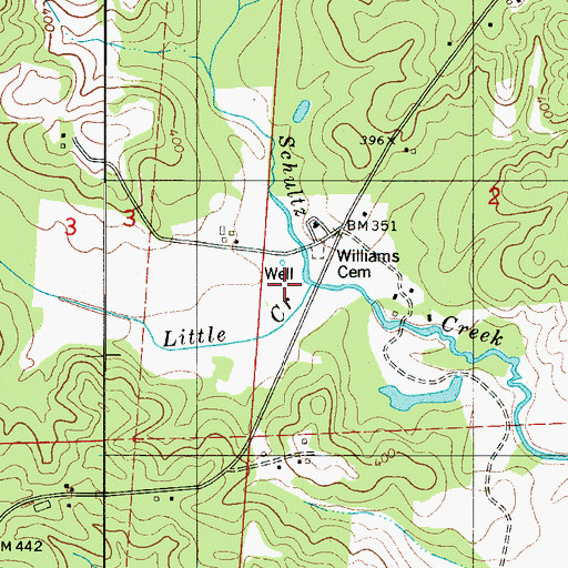 Topographic Map of West Blocton Water Works, AL