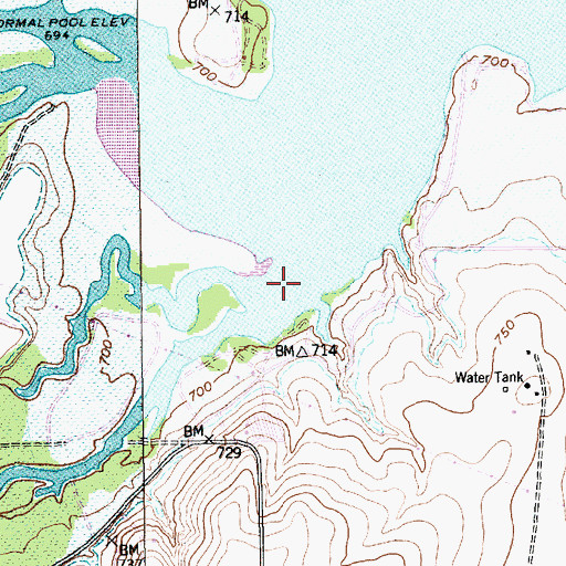 Topographic Map of Bear Creek, TX