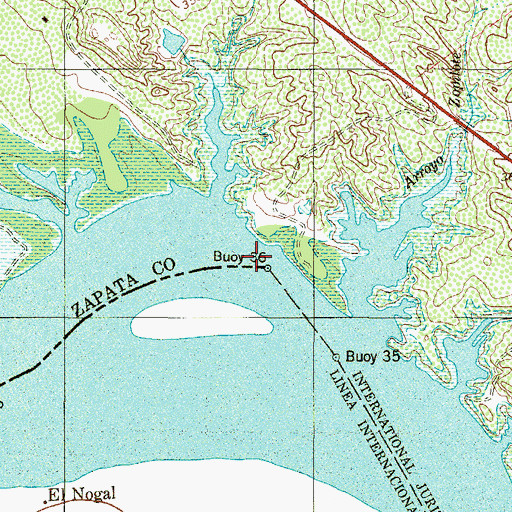 Topographic Map of Buoy 36, TX