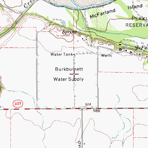 Topographic Map of Burkburnett Water Supply, TX