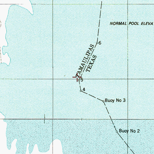 Topographic Map of Buoy Number 5, TX