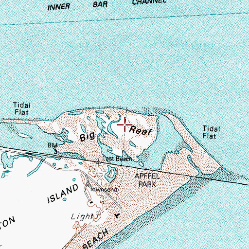 Topographic Map of Big Reef, TX
