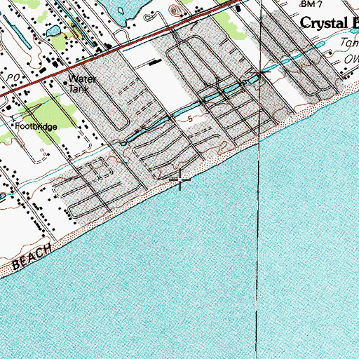 Topographic Map of Crystal Beach, TX